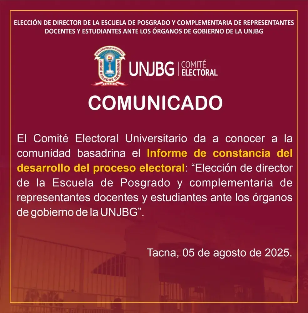 COMUNICADO -   informe